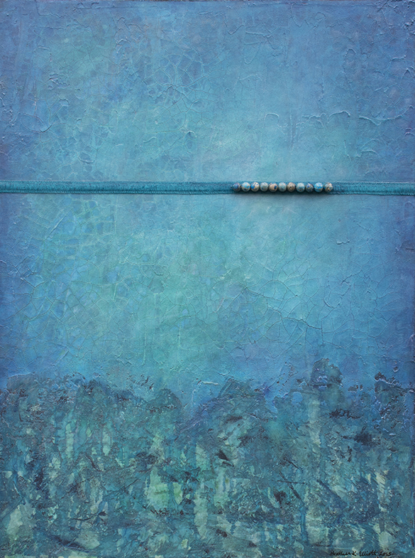 Photograph of mixed media painting Tranquility by artist Heather Elliott