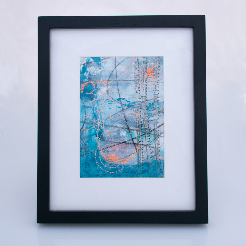 Image of First Frost No. 7, a mixed media painting by artist Heather Elliott
