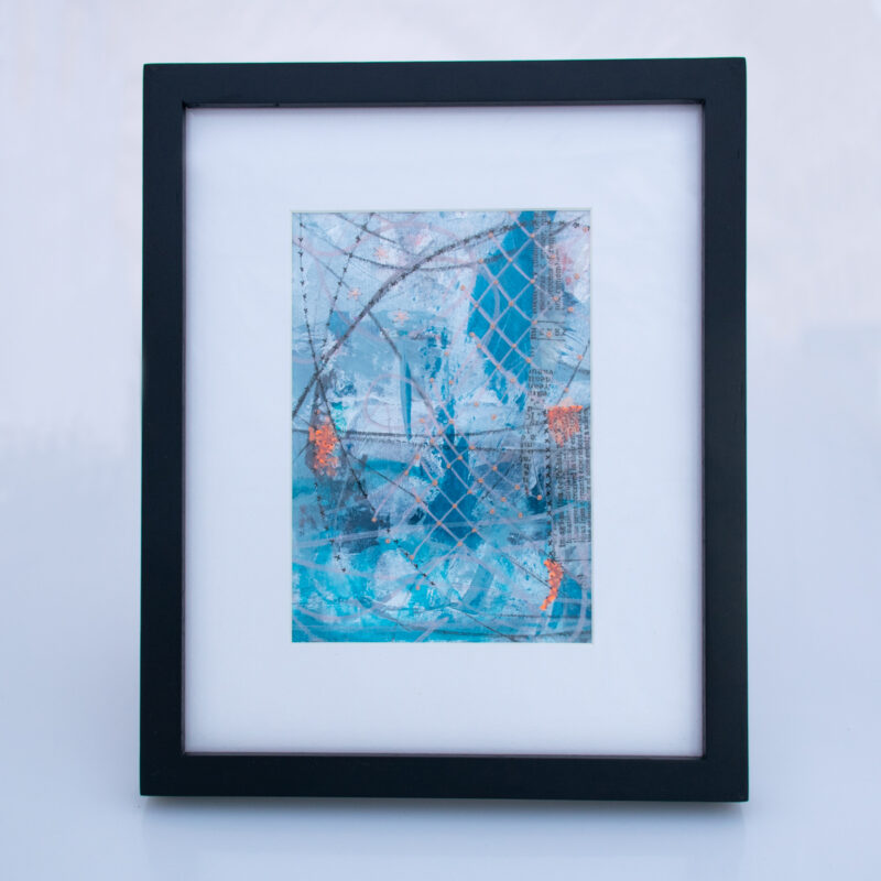 Image of First Frost No. 9, a mixed media painting by artist Heather Elliott