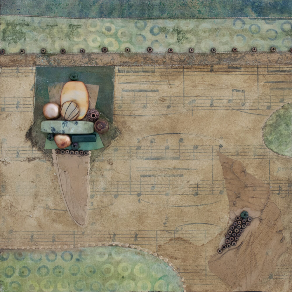 Image of Song of the Forest No. 10, a mixed media painting by artist Heather Elliott