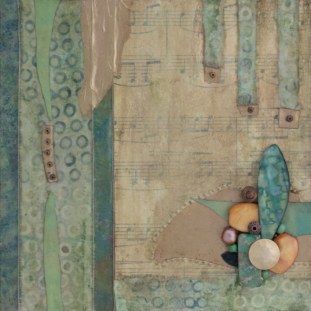Image of Song of the Forest No. 12, a mixed media painting by artist Heather Elliott